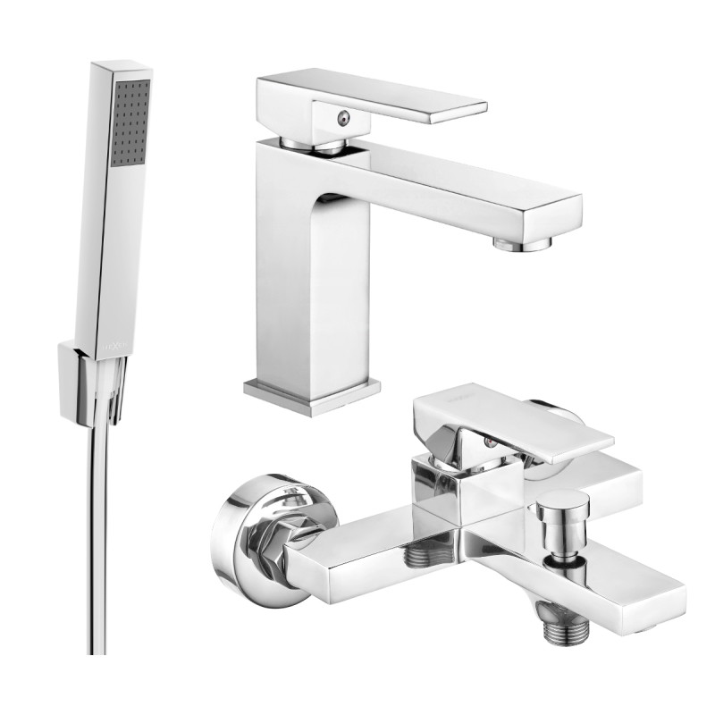 Mexen Uno R77 bathtub set, chrome - 71403R77-00