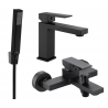 Mexen Uno R77 ensemble de baignoire, noir - 71403R77-70