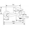 Mexen Uno R62 bathtub set, gold - 71403R62-50