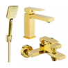 Mexen Uno R62 bathtub set, gold - 71403R62-50