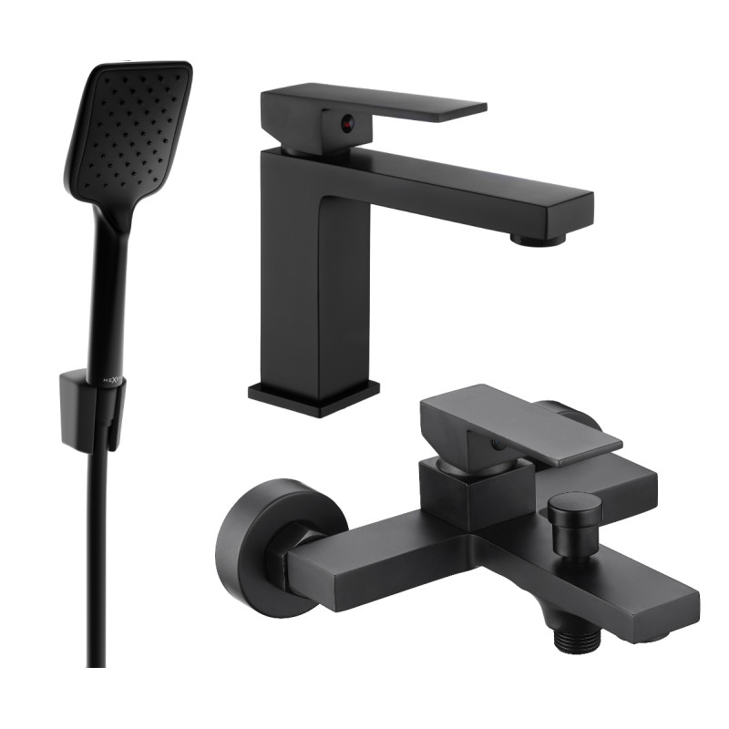 Mexen Uno R62 vannitoa komplekt, must - 71403R62-70