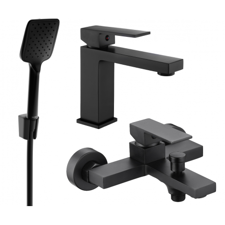 Mexen Uno R62 vannitoa komplekt, must - 71403R62-70