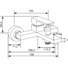 Mexen Uno R45 Badewannenset, Chrom - 71403R45-00