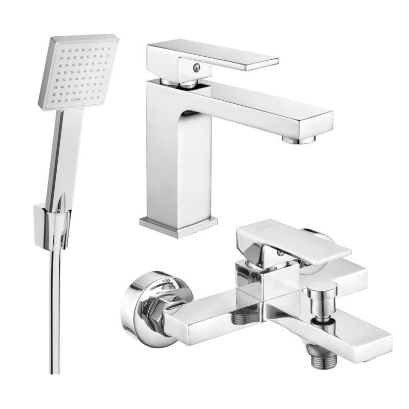 Mexen Uno R45 bathtub set, chrome - 71403R45-00