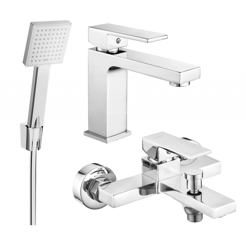 Mexen Uno R45 juego de baño, cromo - 71403R45-00