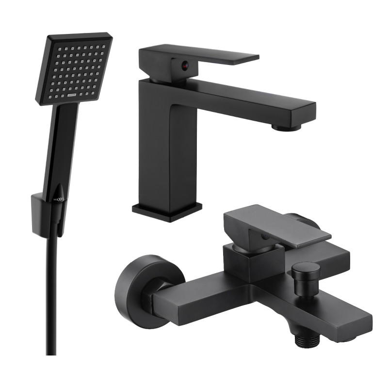 Mexen Uno R45 vannikomplekt, must - 71403R45-70