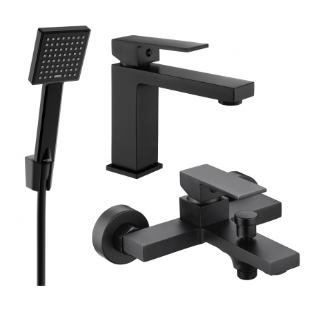 Mexen Uno Conjunto de baño R45, negro - 71403R45-70