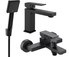 Mexen Uno R45 conjunto de bañera, negro - 71403R45-70