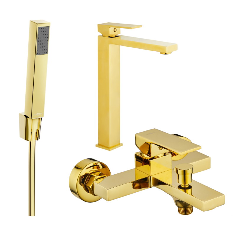 Mexen Uno R77 conjunto de baño, dorado - 71413R77-50