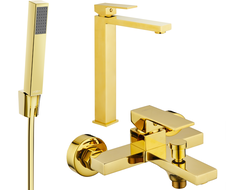 Mexen Uno R77 conjunto de banho, dourado - 71413R77-50