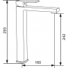 Mexen Uno R77 Badewannenset, schwarz - 71413R77-70