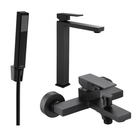 Mexen Uno Conjunto de banho R77, preto - 71413R77-70