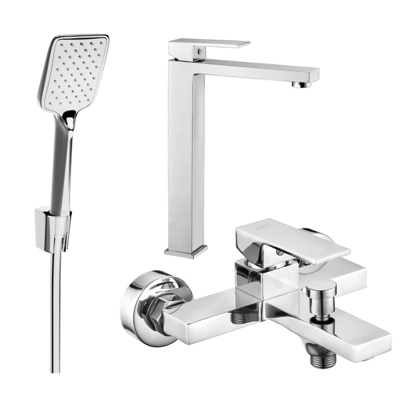 Mexen Uno R62 bathtub set, chrome - 71413R62-00