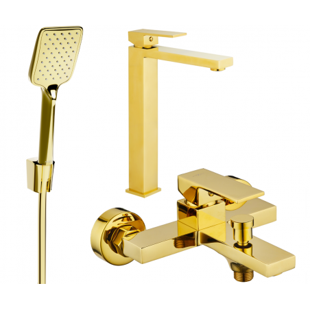 Mexen Uno R62 Bath Set, Gold - 71413R62-50