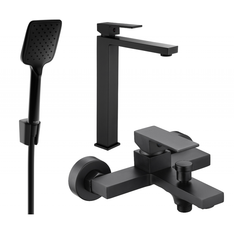 Mexen Uno R62 conjunto de bañera, negro - 71413R62-70