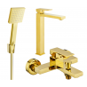 Mexen Uno R45 bath set, gold - 71413R45-50