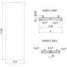 Mexen Flat VS20S Plattenheizkörper 1800 x 400 mm, untere Mitte Anschluss, 872 W, weiß - W6VS20S-180-040-00