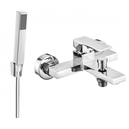 Mexen Uno R77 bathtub faucet with shower set, chrome - 7143R77-00