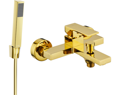 Mexen Uno R77 badkarsblandare med duschset, guld - 7143R77-50