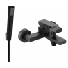 Mexen Uno R77 bath tap with shower set, black - 7143R77-70