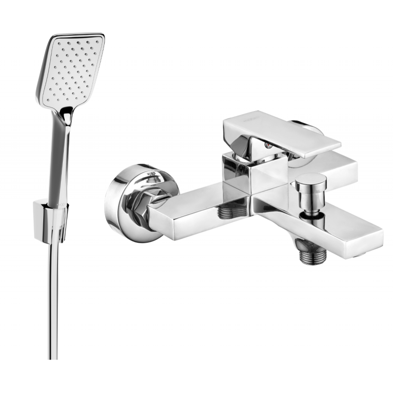 Mexen Uno R62 robinet de baignoire avec ensemble de douche, chrome - 7143R62-00