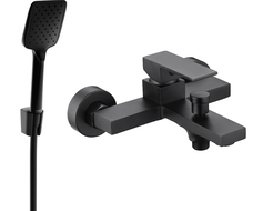 Mexen Uno R62 bathtub faucet with shower set, black - 7143R62-70