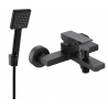 Mexen Uno R45 bath tap with shower set, black - 7143R45-70