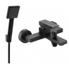 Mexen Uno R45 bathtub faucet with shower set, black - 7143R45-70