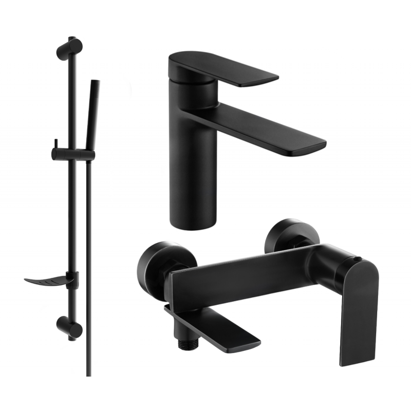Mexen Zero DF70 conjunto de banheira, preto - 71103DF70-70