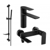 Mexen Zero DF70 bathtub set, black - 71103DF70-70