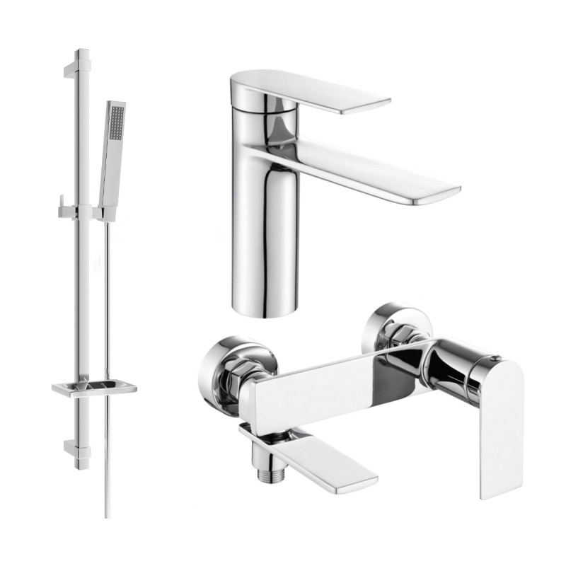 Mexen Zero DQ02 Bathtub Set, Chrome - 71103DQ02-00