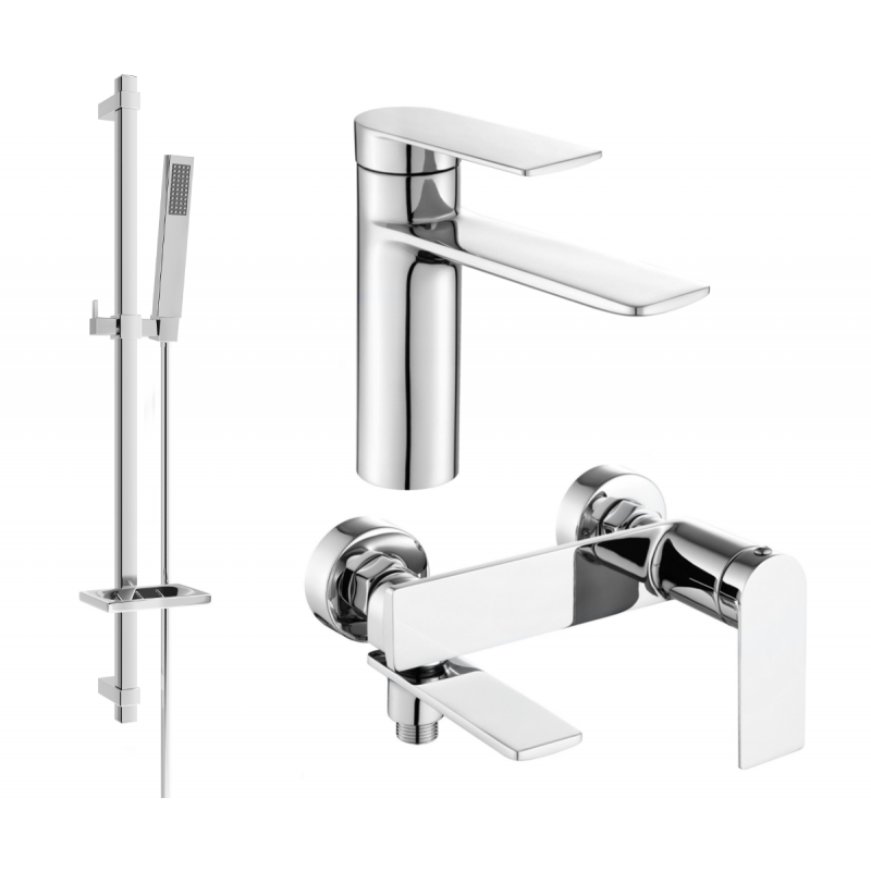 Mexen Zero DQ02 conjunto de bañera, cromo - 71103DQ02-00