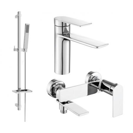 Mexen Zero DQ02 Bathtub Set, Chrome - 71103DQ02-00