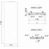 Mexen Flat VS20S Plattenheizkörper 2200 x 500 mm, mittlere Unteranschluss, 1267 W, weiß - W6VS20S-220-050-00