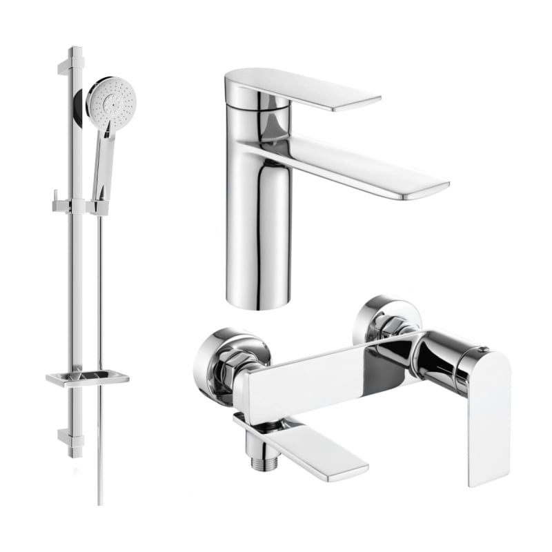 Mexen Zero DQ40 zestaw wannowy, chrom - 71103DQ40-00