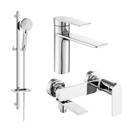 Mexen Zero DQ40 ensemble de bain, chrome - 71103DQ40-00
