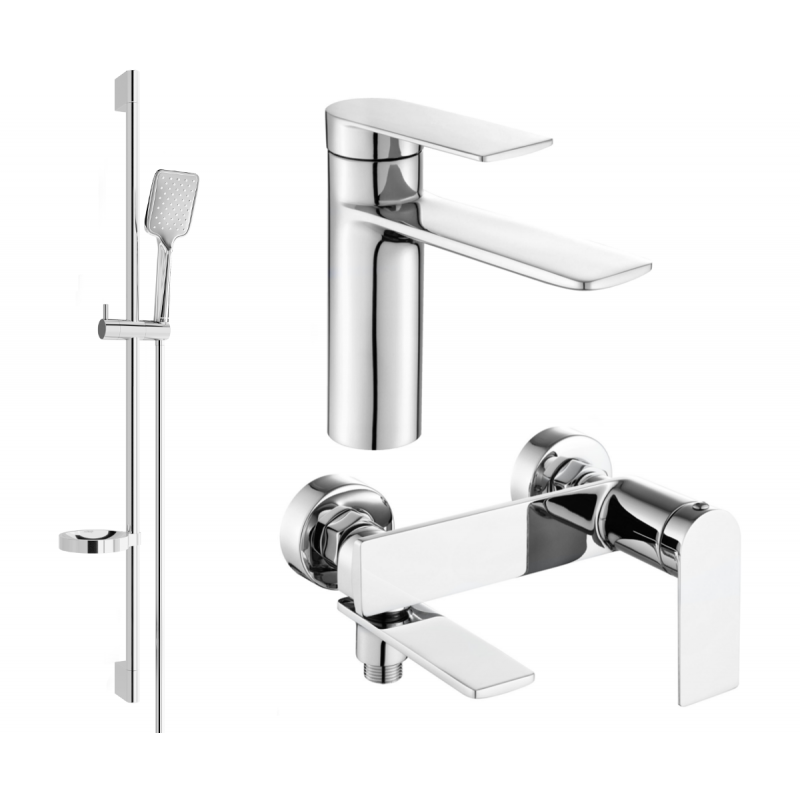 Mexen Zero DS62 ensemble de bain, chrome - 71103DS62-00
