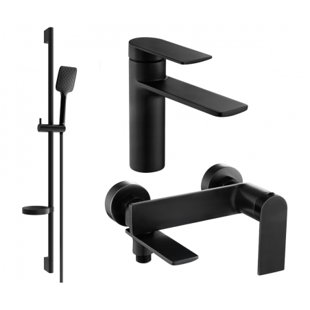 Mexen Zero DS62 badkarsuppsättning, svart - 71103DS62-70