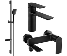 Mexen Zero DS62 set vasca da bagno, nero - 71103DS62-70