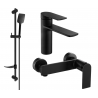 Mexen Zero DF62 shower set, black - 71104DF62-70