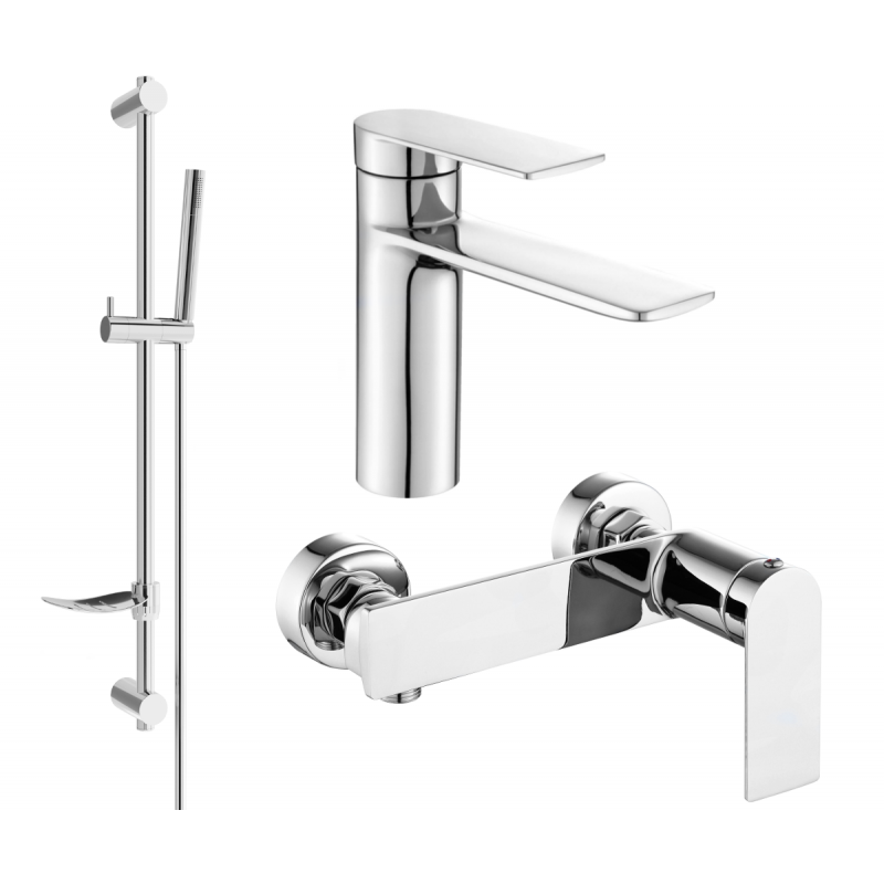 Mexen Zero DF70 duschset, krom - 71104DF70-00