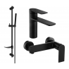 Mexen Zero DF70 shower set, black - 71104DF70-70