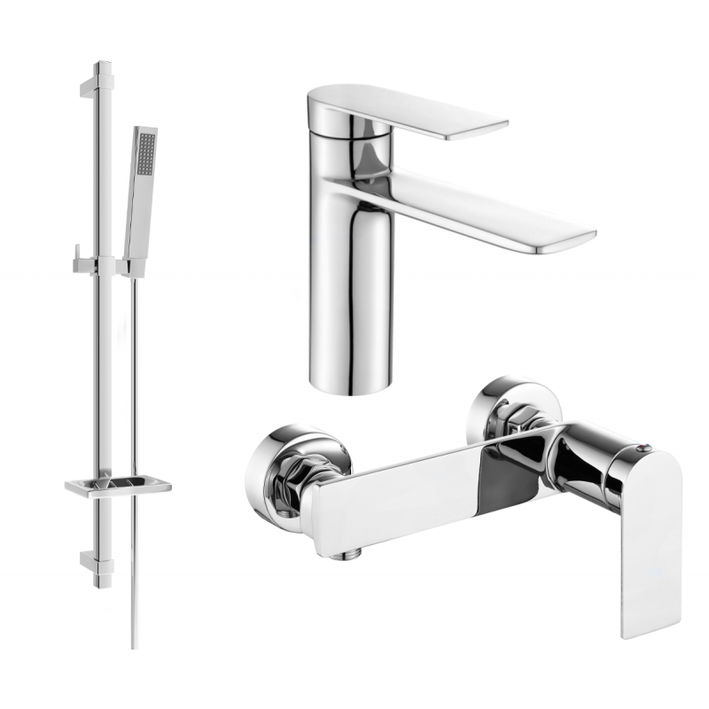 Mexen Zero DQ02 shower set, chrome - 71104DQ02-00