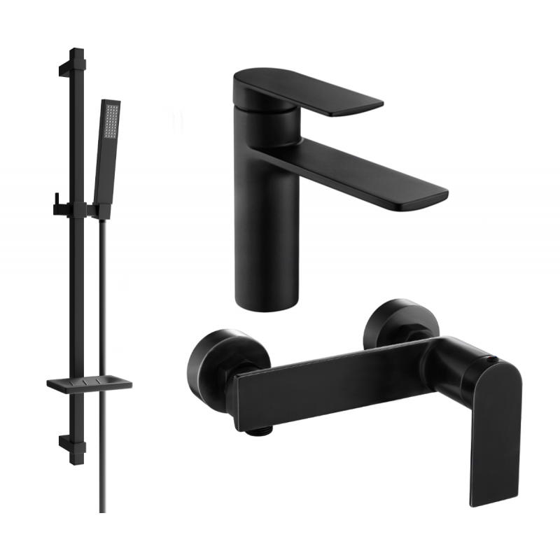 Mexen Zero DQ02 conjunto de ducha, negro - 71104DQ02-70