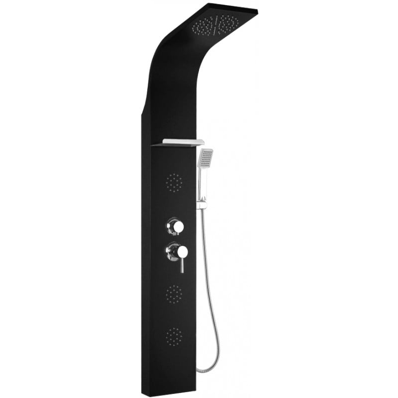 Mexen Borg panel de ducha, negro - 7615-03-70