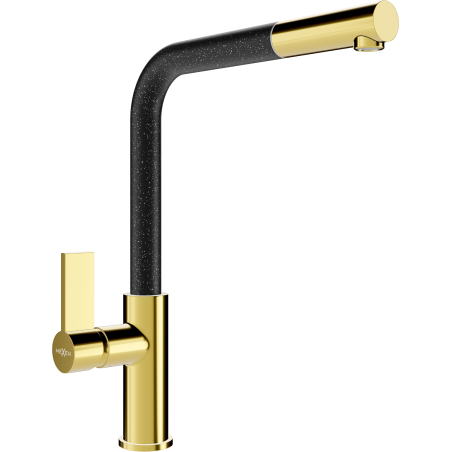 Mexen Flora grifo de cocina, dorado/negro moteado - 670401-75