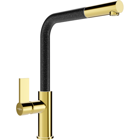 Mexen Flora virtuves jaucējkrāns, zelta/melni raibs - 670401-75