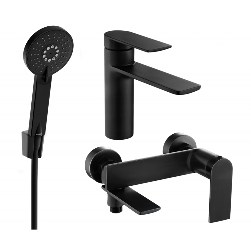 Mexen Zero R40 badkamer set, zwart - 71103R40-70
