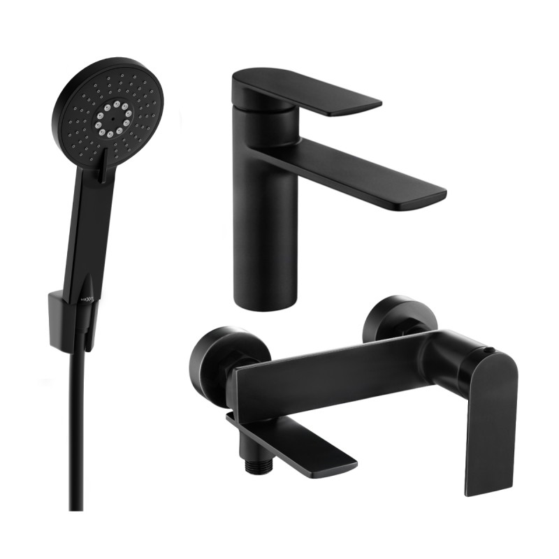 Mexen Zero R40 vannikomplekt, must - 71103R40-70