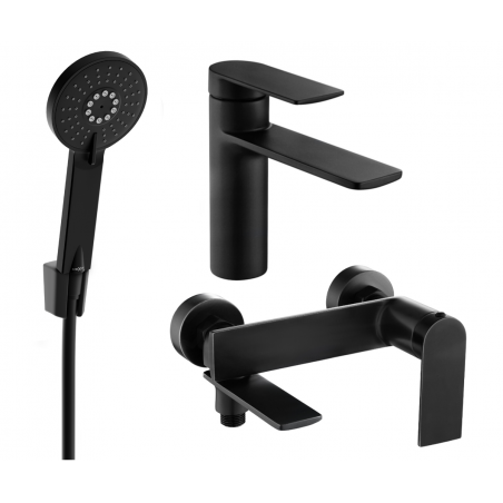 Mexen Zero R40 set za kadu, crni - 71103R40-70